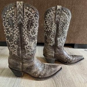 Old Gringo Brown Embellished Cowboy Boots